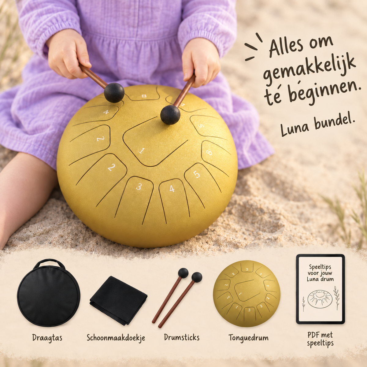 Steel Tongue Drum | Luna (32cm)